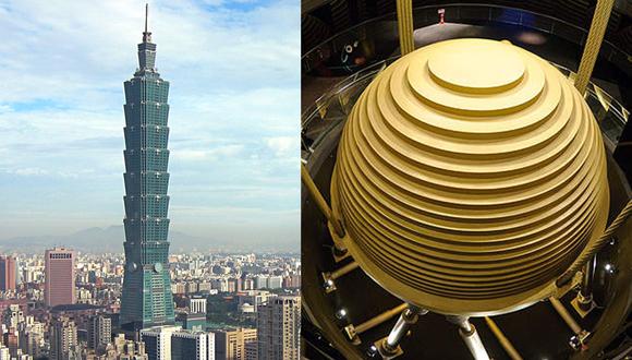 Así es el sistema que evitó el derrumbe del Taipei 101 en el terremoto de Taiwán. (Foto: composición El Comercio)