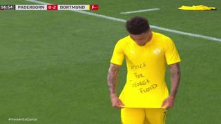 Borussia Dortmund vs. Padeborn: Jadon Sancho anotó el 2-0 y pidió justicia para George Floyd  | VIDEO