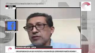 Germán Málaga: “Le dije a Martín Vizcarra que teníamos dosis de vacuna que sabíamos que era activa”