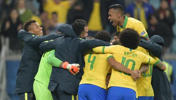 Brasil consiguió un agónico pase a semifinales de la Copa América 2019 tras batir por penales 4-3 a  Paraguay (tras el 0-0 de los 90'). (Foto: AFP)