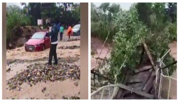 Intensas lluvias provocan daños a zonas de las regiones de Cusco y Húanuco. (Captura: Canal N)