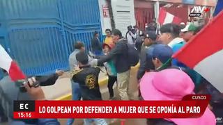 Cusco: agreden a hombre que defendió a comerciante que no quiso sumarse a las manifestaciones