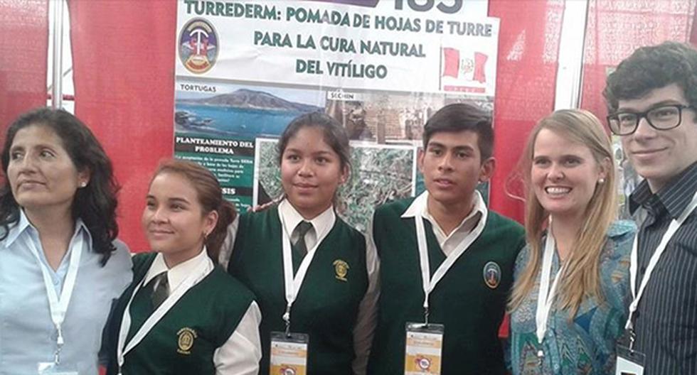Telemundo elabora reportaje sobre escolares de Casma que inventaron crema para el vitíligo. (Foto: Andina)