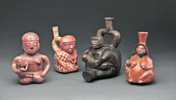 En la sala Checán del Museo Larco, destacan una serie de figuras míticas asociadas a la maternidad.