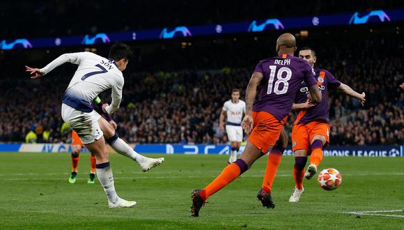 Manchester City vs. Tottenham: Son marcó el 1-0 de los Spurs tras gran definición. (Foto: AFP)