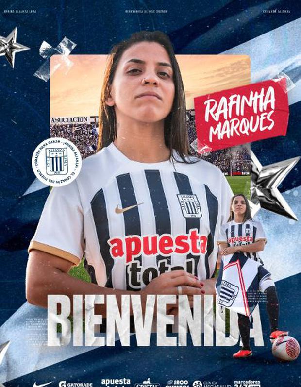 Rafaella Marques es nueva jugador de Alianza Lima para el torneo de fútbol femenino 2024 | Foto: @AlianzaLimaFF