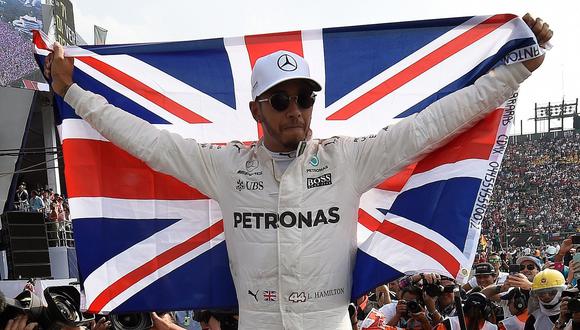 Lewis Hamilton ganó su cuarto título de Fórmula 1 en el Gran Premio de México. (Foto: AFP)