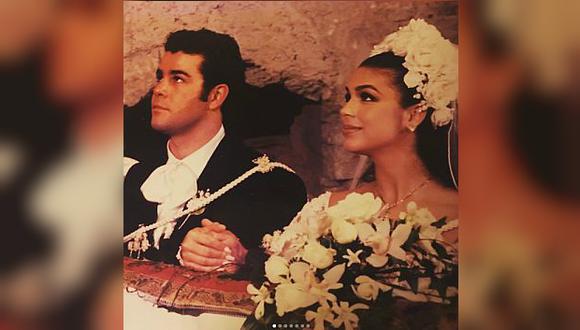 Bib Gaitán y Eduardo Capetillo iniciaron su romance mientras protagonizaban la novela "Baila conmigo", en 1992. (Foto: Instagram / Facebook)