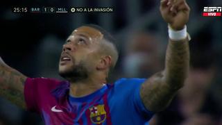 Memphis Depay anotó el 1-0 de Barcelona sobre Mallorca | VIDEO