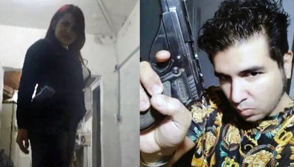 Fernando Andrés Sabag Montiel (D) y Brenda Uliarte posan con el arma que presuntamente se usó para atacar a la vicepresidenta de Argentina, Cristina Kirchner. (Foto de STRINGER / TELAM / AFP)