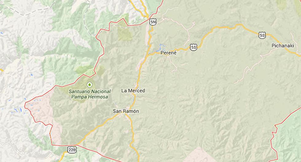 Huaico dejó dos muertos en Chanchamayo. (Foto: Google Maps)