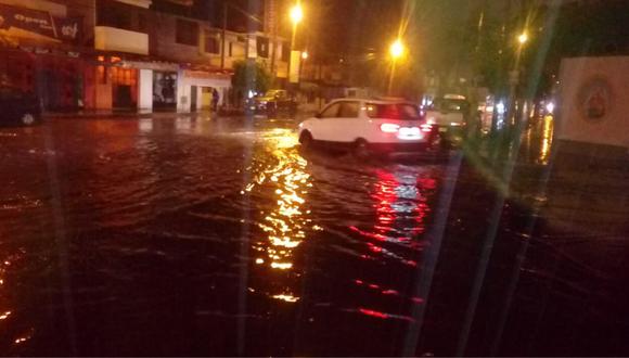La zona más afectada por las lluvias fue el distrito de Parcona que quedó con las calles completamente inundadas. (Foto: La Lupa)