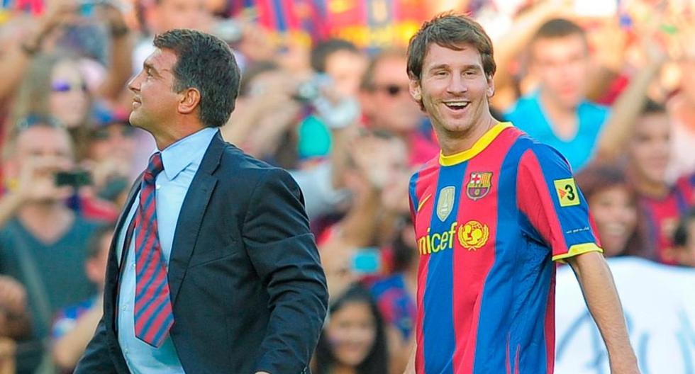 Joan Laporta clarified the theme of Lionel Messi playing for Barcelona for free: “I never asked him for it”
