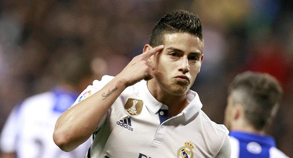 Real Madrid goleó con doblete de James Rodríguez. (Foto: EFE)