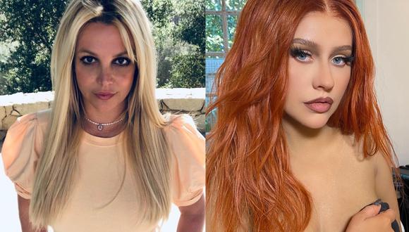 Britney Spears critica a Christina Aguilera por 'negarse a hablar' sobre la tutela.  (Foto: Instagram @britneyspears / @xtina)