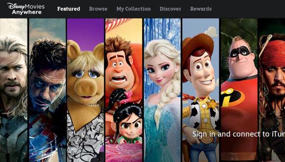 Disney lanza su servicio de ventas de películas en nube