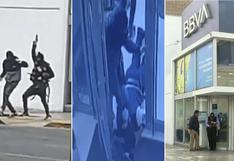Cámaras de seguridad captaron el feroz asalto a una agencia bancaria en Los Olivos