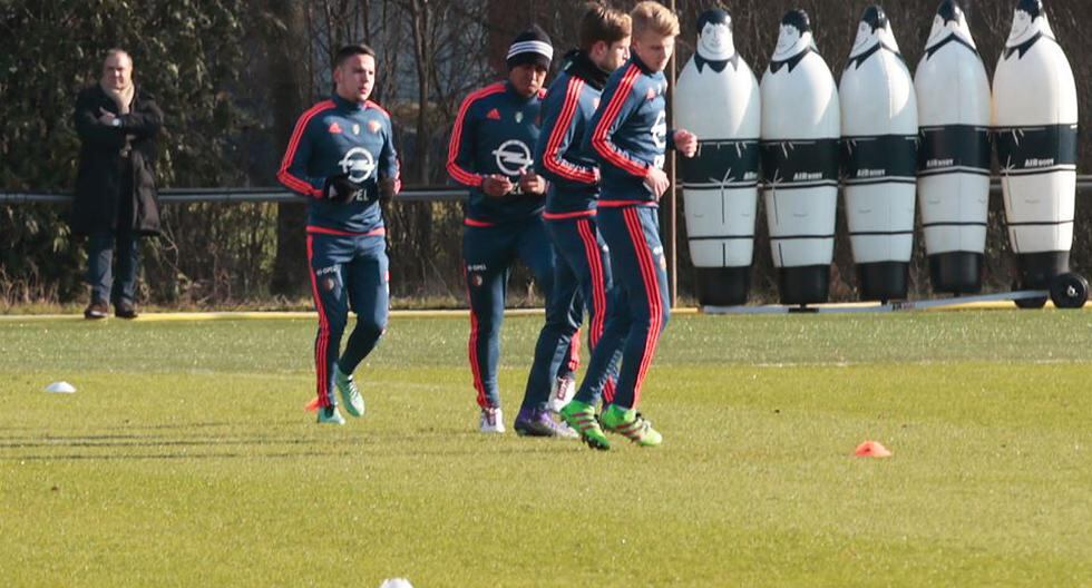 Renato Tapia entrenó pensando en el partido del domingo. (Foto: Feyenoord)