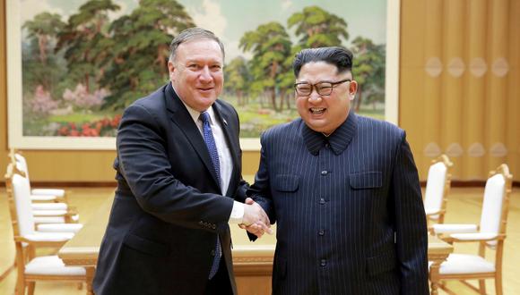 Mike Pompeo durante su reunión con Kim Jong-un en Pyongyang. (Foto: Reuters)