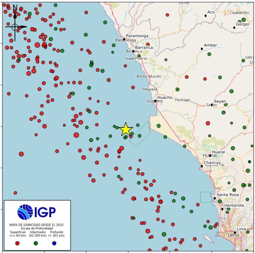 Sismos reportados durante la madrugada del miércoles 12 de febrero.