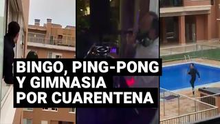 Bingo, ping pong y gimnasia: la creativa forma de amenizar la cuarentena se vuelve viral 