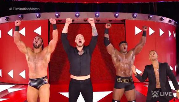 Baron Corbin, en compañía de Bobby Lashley y Drew McIntyre, dejaron maltrecho a Braun Strowman | Foto: WWE
