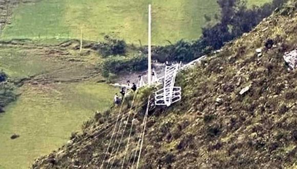 Mineros ilegales en coordinación con organizaciones criminales derribaron dos torres de alta tensión en Pataz. (Foto: El Peruano)