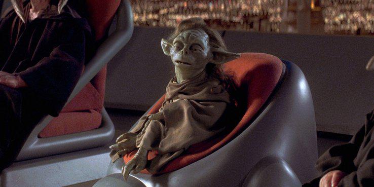 Yaddle, otra de las especies de Yoda, apareció en el Consejo Jedi en “Star Wars Episodio I: La Amenaza Fantasma”. Foto: Disney.