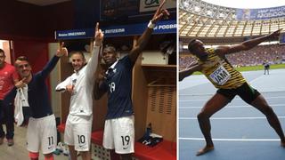 Jugadores franceses celebraron como Usain Bolt vía Twitter