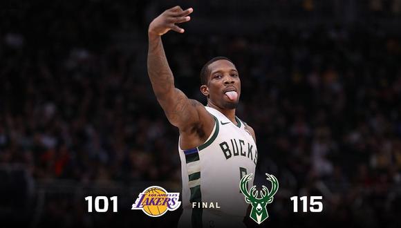 Bucks venció 115-101 a Lakers en Milwaukee con gran actuación de Khris Middleton por NBA. (Foto: Twitter Bucks)