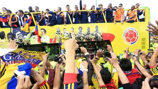Colombia recibe así a sus héroes pese a eliminación del Mundial