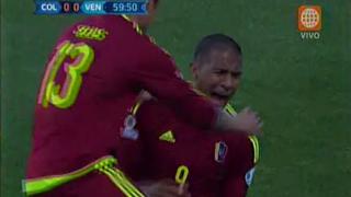 Salomón Rondón anotó el gol de Venezuela ante Colombia (VIDEO)