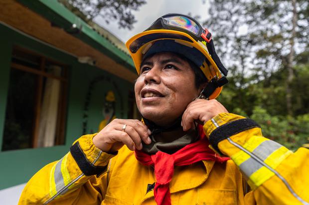 David Villafuerte, guardaparque bombero forestal del Santuario Histórico de Machupicchu. (Foto: Sernanp)