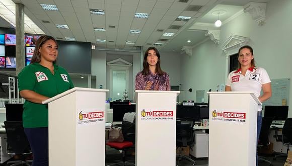 Jenny Beingolea (Vamos Perú) y Harumi Miyashiro (PPC), candidatas al Congreso en las elecciones complementarias del próximo 26 de enero, debaten en la sede central de El Comercio.