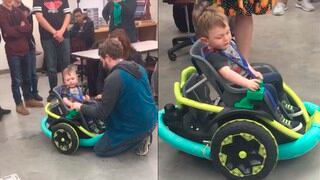 Viral | Niño recibe de regalo una silla de ruedas eléctrica construida por sus compañeros de clase