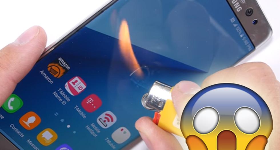 Quisieron probar la resistencia del Samsung Galaxy Note 7 y prendieron un encendedor cerca de su pantalla. El resultado te dejará con la boca abierta. (Foto: Captura)