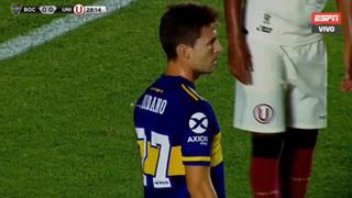 ¡En el estreno! La letra de una camiseta de Boca Juniors se cayó en pleno partido ante Universitario [VIDEO]