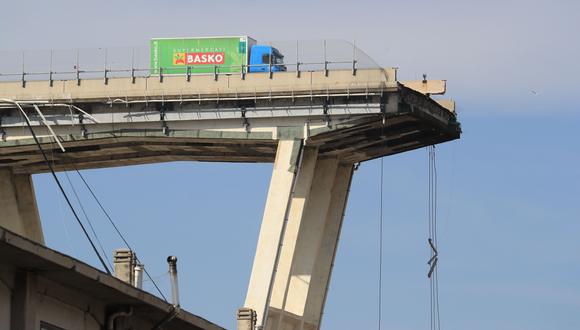 Tragedia en Génova: El camionero que se salvó de la muerte en el colapso del puente Morandi. (AFP).