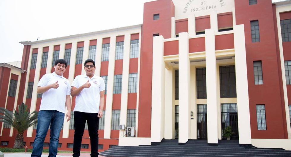 Diego Bayes Santos y Diego Vargas Jiménez ocuparon los primeros puestos en el reciente examen de admisión en la UNI. (Difusión)