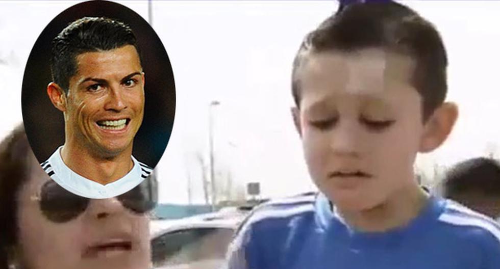 Real Madrid: Cristiano Ronaldo hace llorar a niño. (Foto: Captura)