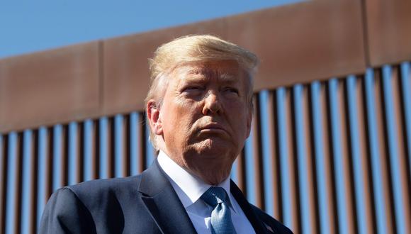 Donald Trump durante su visita a la frontera con México el pasado 18 de setiembre. (AFP / Nicholas KAMM).