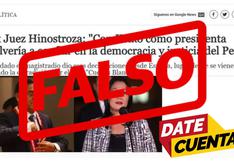 #DateCuenta: circula noticia falsa atribuida a El Comercio sobre César Hinostroza y Keiko Fujimori