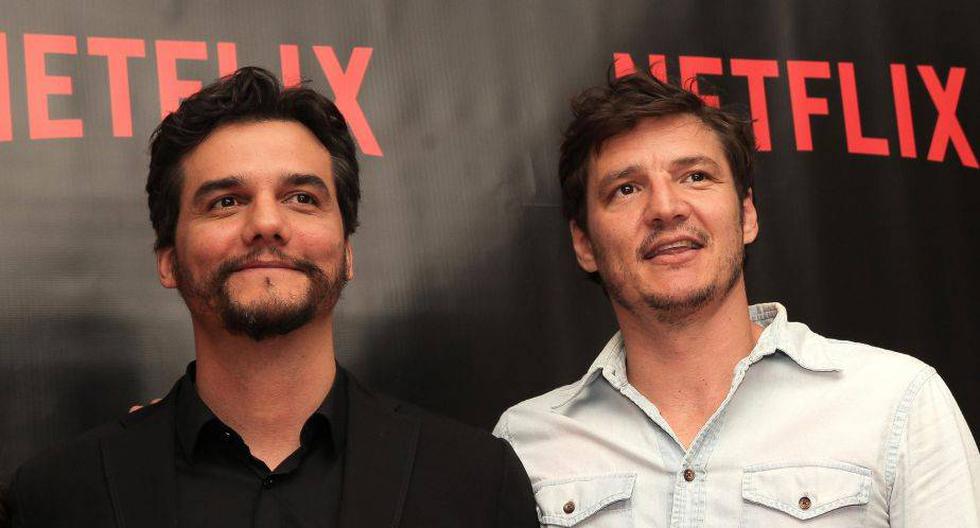 El actor brasile&ntilde;o Wagner Moura, quien personifica a Pablo Escobar, y el chileno Pedro Pascal, quien encarna a su peor enemigo en la serie. (Foto: EFE)