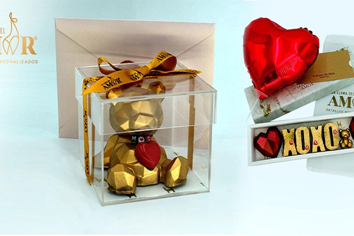Caja Hanaq con mensaje personalizado en chocolate - SAN VALENTIN