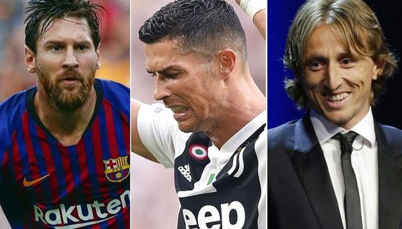 Cristiano Ronaldo y Lionel Messi fueron criticados por Luka Modric por faltar a la gala del Balón de Oro. (Foto: AFP)