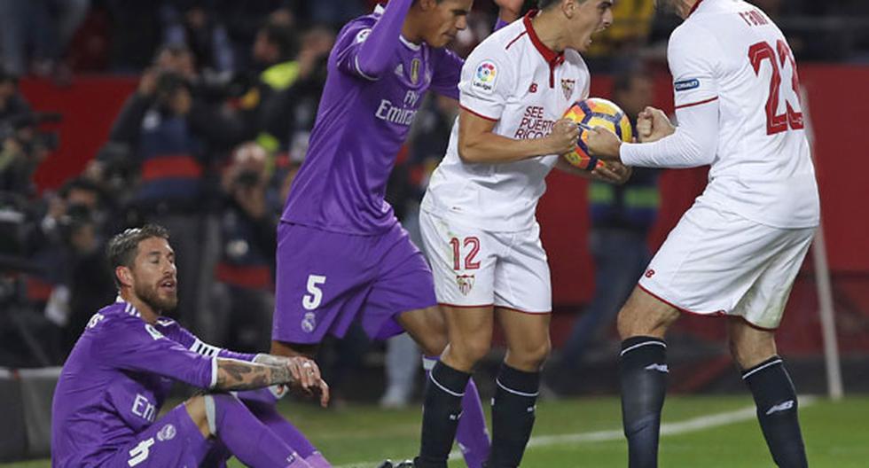 Sergio Ramos anotó un autogol para el empate momentáneo del Sevilla sobre el Real Madrid | Foto: EFE