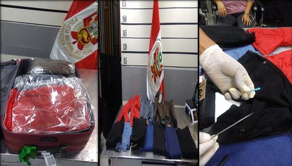 Ciudadana con doble nacionalidad pretendía viajar a Madrid con droga. (Imagen: @PoliciaPeru)