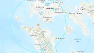 Terremoto de magnitud 5,7 sacude el oeste de Filipinas 