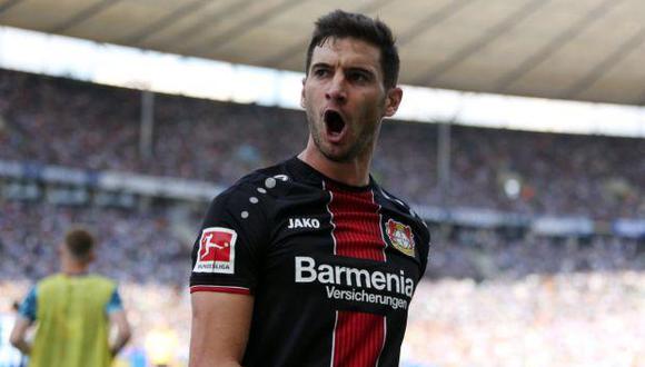 Lucas Alario todavía no logra hacerse titular en el Leverkusen. (Foto: @bayer04_es)