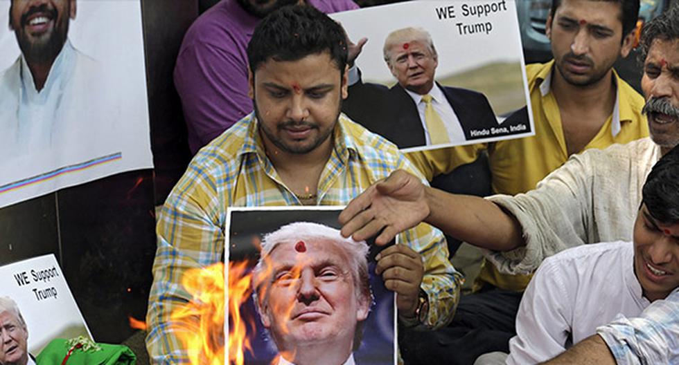 Miembros de la extrema derecha india invocaron a Shiva y al dios mono para ayudar a Donald Trump. (Foto: EFE)